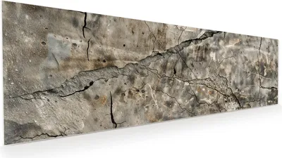 Produktbild von Glasbild 120x40cm in XXL für Wohnzimmer, Schlafzimmer Motiv Rissige Oberfläche
