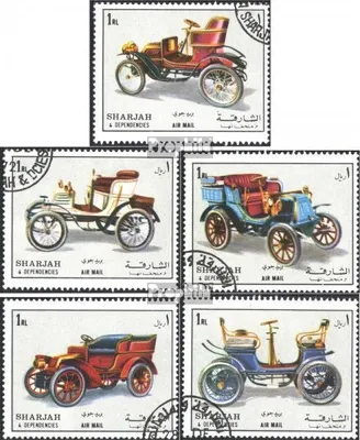 Produktbild von Briefmarken Sharjah 1972 Mi 1332-1337 (kompl.Ausg.) gestempelt Autoveteranen
