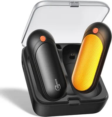Productafbeelding van Elektrische handwarmers - Set van 2 - Oplaadbaar - 2000 mAh - Met laadbox 10.000 mAh - Dubbelzijdig