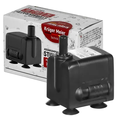 Immagine prodotto di pompa d’acqua da 450 l/h, Kruger Meier Sturmkraft 450MC-X3, completamente sommersa, per fontane da giardino, portata regolabile