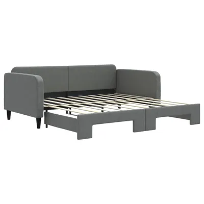 Immagine prodotto di vidaXL Letto allungabile in tessuto grigio scuro 90x190 cm