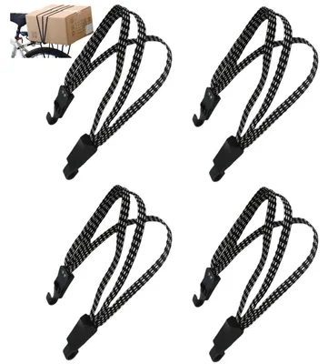 Obrázek produktu pro Sada 4 gumových popruhů pro upevnění jízdního kola, délka 40-90 cm, vhodné pro připevnění zavazadel