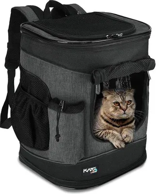 Productafbeelding van Famanu Rugzak voor huisdieren, draagtas met gaas, geschikt voor middelgrote honden en katten - 41 x 33,5 x 30,5 cm