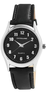 Produktbild von Excellanc Herrenuhr mit Kunstlederions-Armband, Ø 36 mm