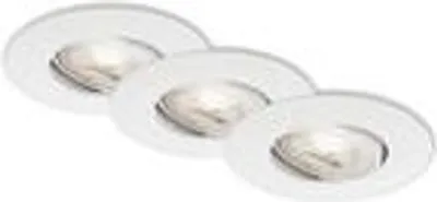 Produktbild von LED Einbauleuchten Dimmbar schwenkbar 3er Set 5 W weiß Kunststoff Briloner