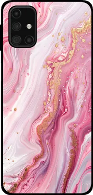 Produktbild von Smartphonica Handytasche geeignet für Samsung Galaxy M31s mit Marmordruck - TPU zurück Abdeckung Fall Marmor-Design - Pink