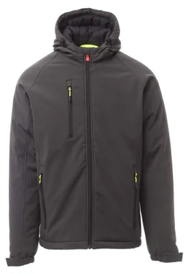Produktbild von Mivaro Herren Winter Softshelljacke in Anthrazit - Winterjacke mit fester Kapuze - wattierte Jacke wasserdicht und winddicht, Stehkragen, Regular Fit, Größen S bis 5XL
