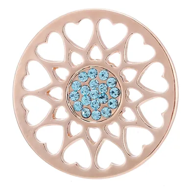 Produktbild von Morella® Damen Coin Herzornament roségold 33 mm