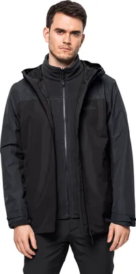 Produktbild von Jack Wolfskin Herren Taubenberg 3in1 Jkt M Jacket, Schwarz, M EU