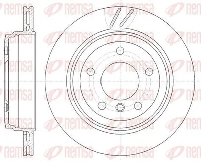 Produktbild von 2x REMSA Bremsscheibe 6772.10 hinten für BMW 3 Limousine (E46) 3 Touring (E46)