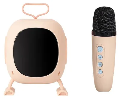 Obrázek produktu pro Verk 27500 Karaoke Bluetooth reproduktor, bezdrátový mikrofon, růžový