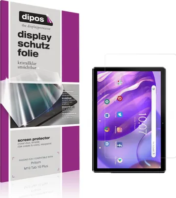 Produktbild von 2x Schutzfolie für Pritom M10 Tab 10 Plus klar Displayschutzfolie Folie Display Schutz dipos