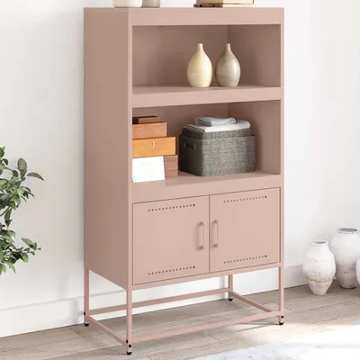 Immagine prodotto di vidaXL Credenza rosa 68,5x38,5x123,5 cm acciaio