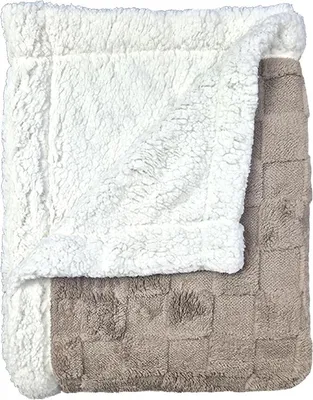 Obrázek produktu pro Mikroplyšová deka ovečka/beránek 160x200cm - Kostička hnědá