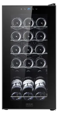 Produktbild von Cecotec 00120, Weinkühler mit Kompressor, Freistehend, 15 Flasche(n), G, Innenbeleuchtung, Schwarz
