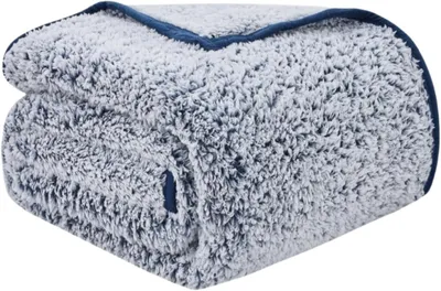 Obrázok produktu pre Fleece deka 230x230 cm, sherpa, na pohovku, modrá