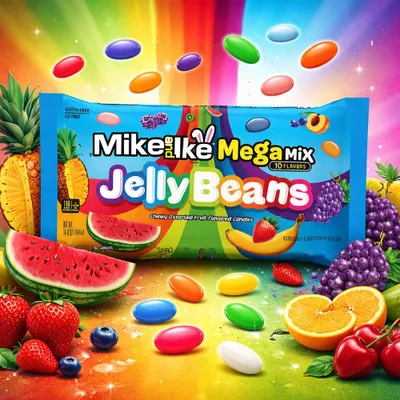 Produktbild von Mike and Ike Mega Mix Jelly Beans 396g