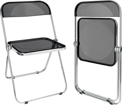 Produktbild von 1er Set Klappstuhl Lounge-Sessel Besuchersstuhl PET‌ Transparente Schwarz