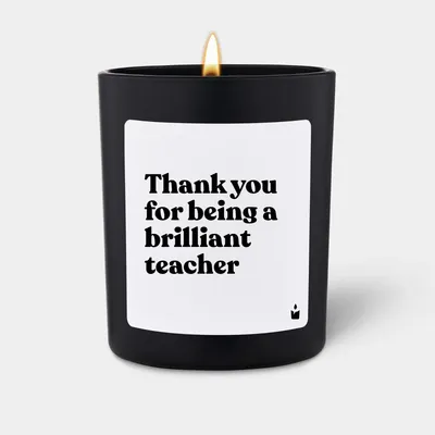 Produktbild von ChattyCandles Duftkerze Woody Thank you for being a brilliant teacher