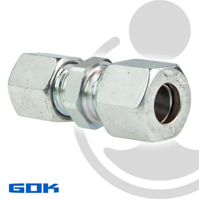 Produktbild von Schneidringverschraubung Typ GR - Gerade Verschraubung reduziert Ø 10 x 8 mm, Stahl verzinkt, Schneidring Stahl