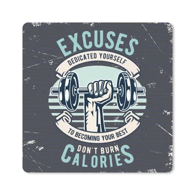 Produktbild von MuchoWow® Mauspad Mousepad Gewichte - Fitness - Hand - Retro 20x20 cm - Mousepads - Maus Mat - Pad - Mausunterlage - Desk Mat - Bureauartikeln