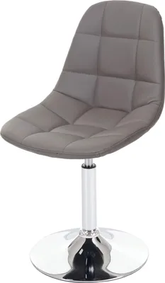 Produktbild von Esszimmerstuhl MCW-A60, Stuhl Drehstuhl, Retro 50er Jahre Design  Kunstleder taupe-grau, Chromfuß