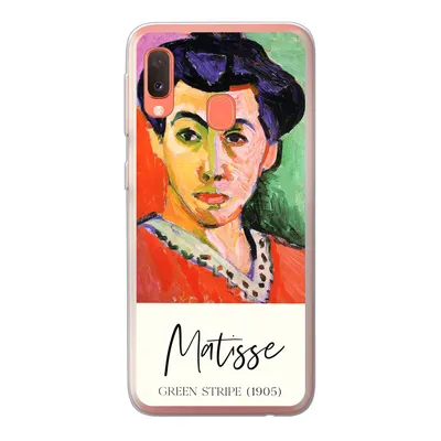 Produktbild von MuchoWow® Handyhülle Schutzhülle Hülle für Samsung Galaxy A20e Matisse - Grüner Streifen (1905) - Alte Meister Silikon Softcase Handy Hülle - Abdeckung