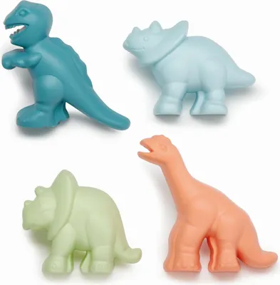 Produktbild von Ecoiffier Outdoor Spielzeug Sand & Strand 4 Dino-Sandförmchen im Netz 7600000463