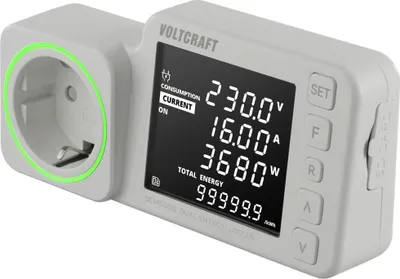 Immagine prodotto di VOLTCRAFT SEM5000 DUAL Contatore di costi energetici Previsione dei costi, funzione di allarme, tariffa elettrica regolabile, funzione data logger
