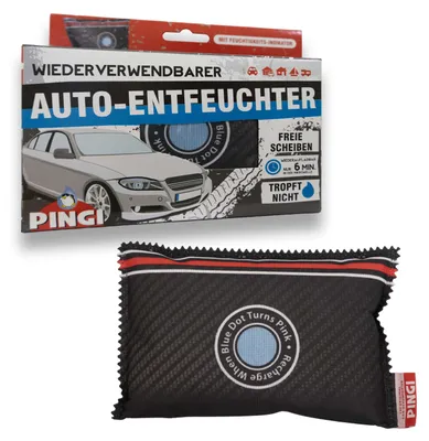 Produktbild von Auto KFZ Luftentfeuchter 300g Entfeuchter wiederverwendbar mit Indikator |Pingi