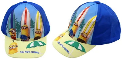 Produktbild von Minions Kinder Kappe Blau Größe 52 aus Baumwolle und Polyester mit Klettverschluss