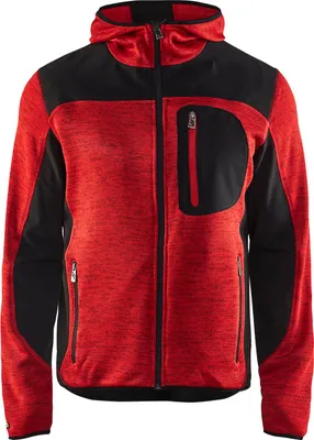 Produktbild von BLAKLÄDER® Herren Strickjacke 4930 rot/schwarz Größe 3XL