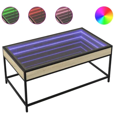 Produktbild von vidaXL Couchtisch mit Infinity-LED Sonoma-Eiche 90x50x41 cm
