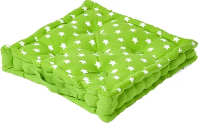 Obrázek produktu pro HOMESCAPES Polštář na sezení Stars zelený 40 x 40 x 10 cm a polyester