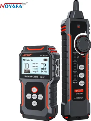 Obrázek produktu pro Tester síťových kabelů – NF-8209S – Lokátor kabelů – LCD displej – Tester PoE – Měření délky – Wiremap – Cat5/Cat6