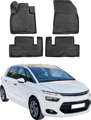 Obrázok produktu pre 2013-2024 Citroen C4 Picasso Podlahové rohože TPE čierne 4 ks