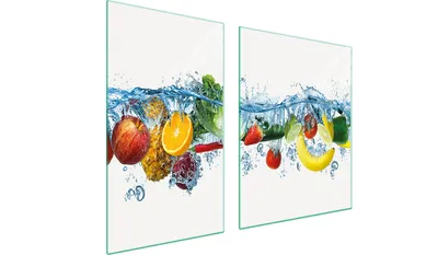 Produktbild von Glasplatte und Schneidebrett 100x52 Obst
