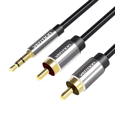 Produktbild von Vention BCFBH Audio-Kabel 2 m 3.5mm TRRS 2 x RCA Schwarz