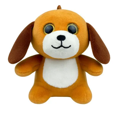 Produktbild von Kuscheltier Hund 14 cm braun mit Glitzeraugen – Weiches Plüschtier Stofftier