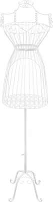 Produktbild von Kleiderpuppe Damen - Ganzkörper Schneiderpuppe auf Ständer - Verstellbare Höhe 147 cm - Eisenfuß 30x28 cm - Brust 89 cm Taille 49,5 cm - Weiß