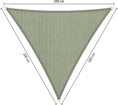 Produktbild von SHADOW COMFORT 2 x 2 x 2 m Dreieckiges Sonnensegel Moonstone Green Gleichseitig