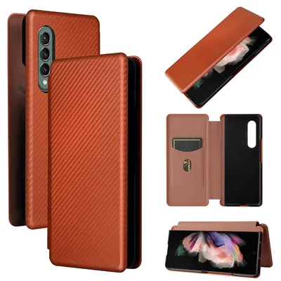 Obrázok produktu pre Samsung Galaxy Z Fold4 5G Carbon Leatherette puzdro na mobilný telefón kryt puzdro