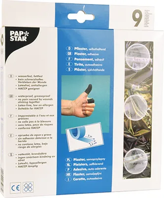 Produktbild von 9 Papstar Rollen Pflaster, selbsthaftend 5 m x 2,5 cm schwarz 85988 Heftpflaster kohäsiv