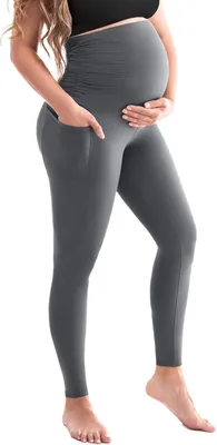 Produktbild von Schwangerschaft Leggings, hohe Taille, weich elastisch, mit Taschen, für Yoga