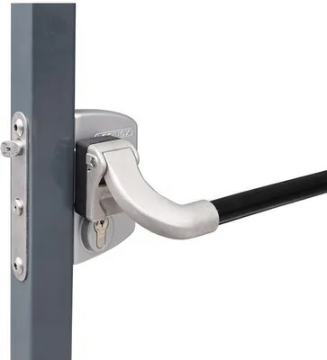 Zdjęcie produktu dla Zamek antypaniczny srebrny 4-otworowy do profili 40-60 mm LOCINOX