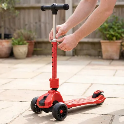 Produktbild von OYAJIA Cityroller Roller Kinder Scooter Dreiradscooter mit PolyurethanLED Räder Faltbar bis 50 kg,roller kinder,kinder roller,Höhenverstellbar,Hinterradbremse