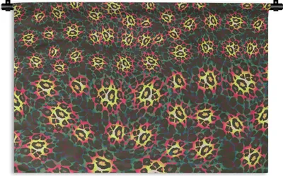 Produktbild von MuchoWow® Wandteppich Wandbehang Leopard - Bunt - Design 120x80 cm Tapisserie Dekoration Wandtuch - Wanddekorationen - Wandtücher