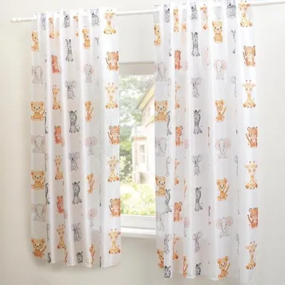 Produktbild von Famanu Kinderzimmergardine Modern, 140 x 175 cm - Weiß