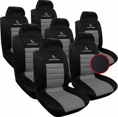 Produktbild von WOLTU 7er Sitzbezüge Auto Einzelsitzbezug universal Größe, Komplettset, Grau