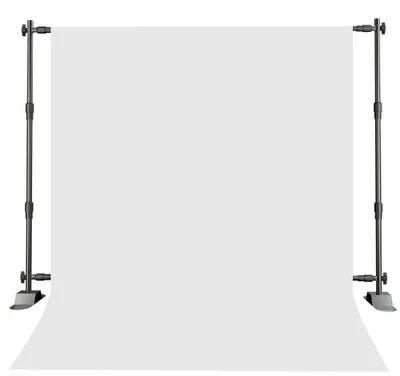 Zdjęcie produktu dla Stojak na tło, regulowana poprzeczka, stabilny system podparcia, 2,5 x 3 m, kolor biały